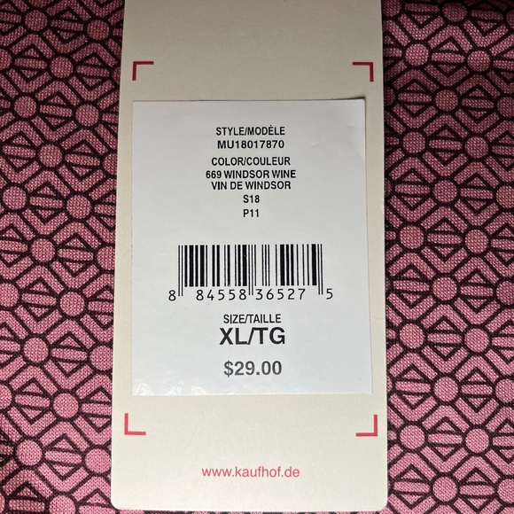 NWT Manguun Pink & Black Geometric Design Long Sleeve Top - Picture 5 of 7